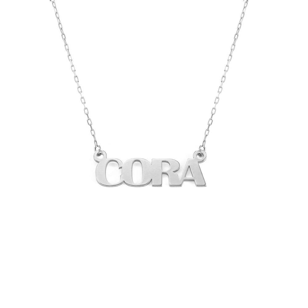 Capital Letters Name Necklace with 10K White Gold-1 product photo