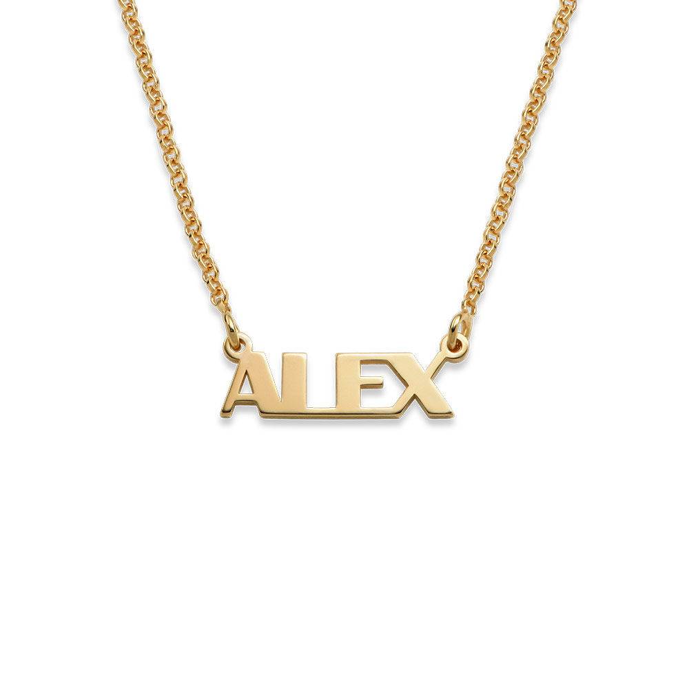 Capital Letters Name Necklace with 18K Gold Vermeil-2 product photo