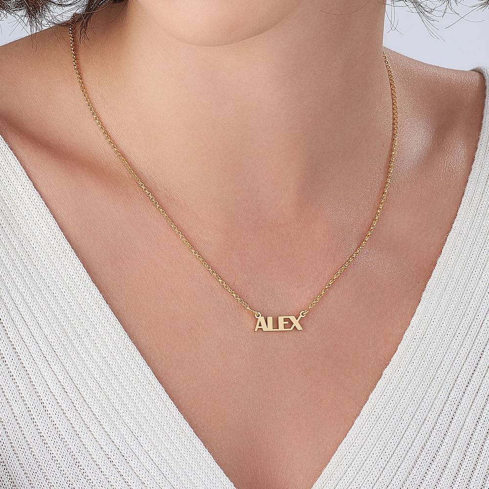 Capital Letters Name Necklace with 18K Gold Vermeil-4 product photo