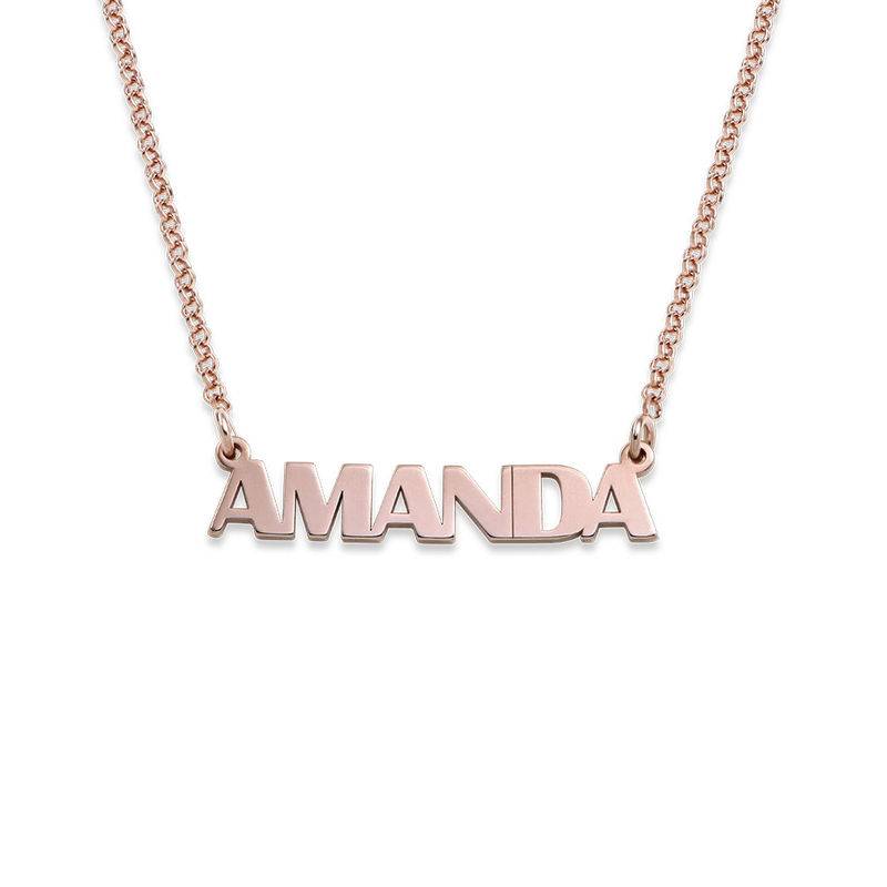 Capital Letters Name Necklace with 18K Rose Gold Plating-1 product photo