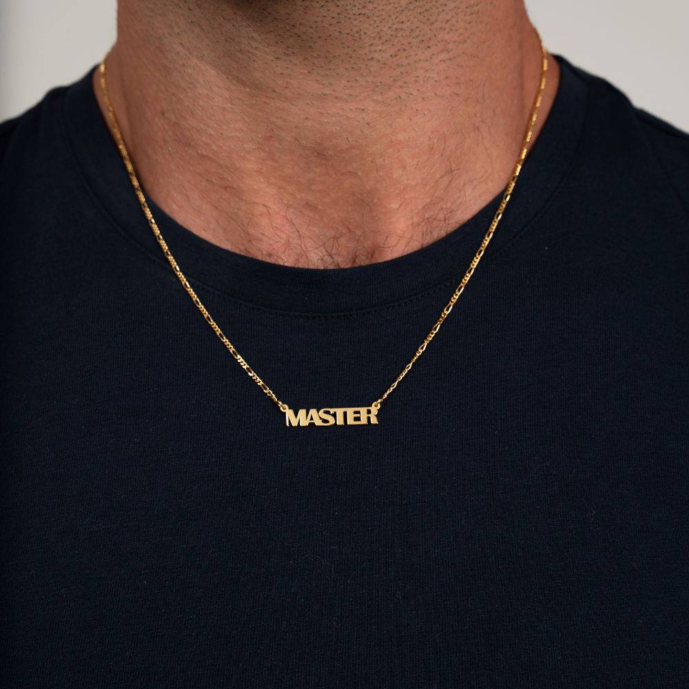 All Capital Name Necklace in Gold Plating-4 product photo