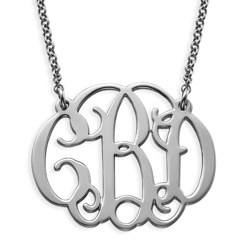 Sterling Silver Celebrity Monogrammed Necklace-1 product photo