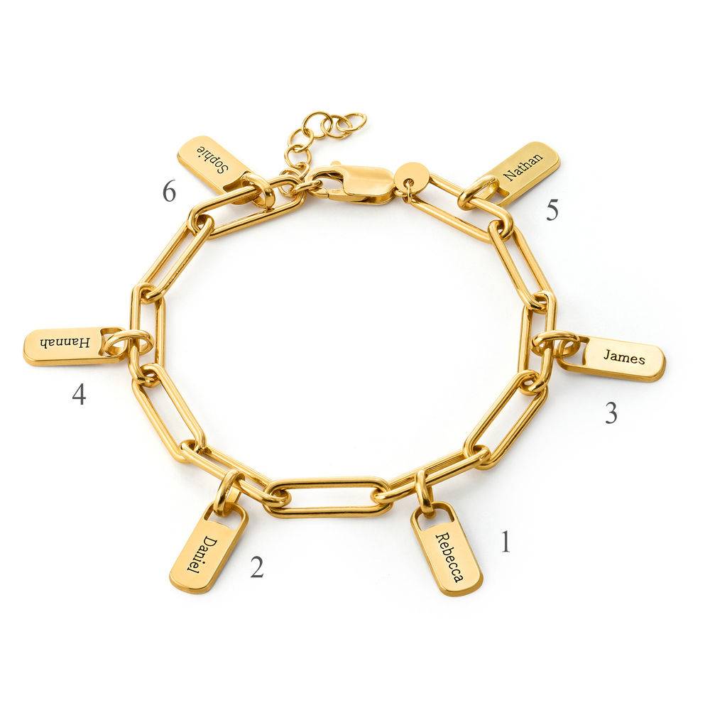 Rory Chain Link Bracelet with Custom Charms in 14K Yellow Gold-6 product photo