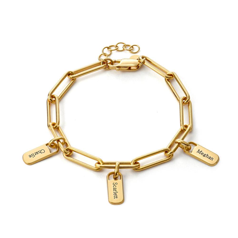 Rory Chain Link Bracelet with Custom Charms in 18K Gold Vermeil-2 product photo