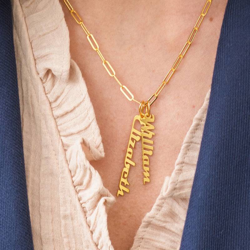 Chain Link Name Necklace in 18K Gold Plating-4 product photo