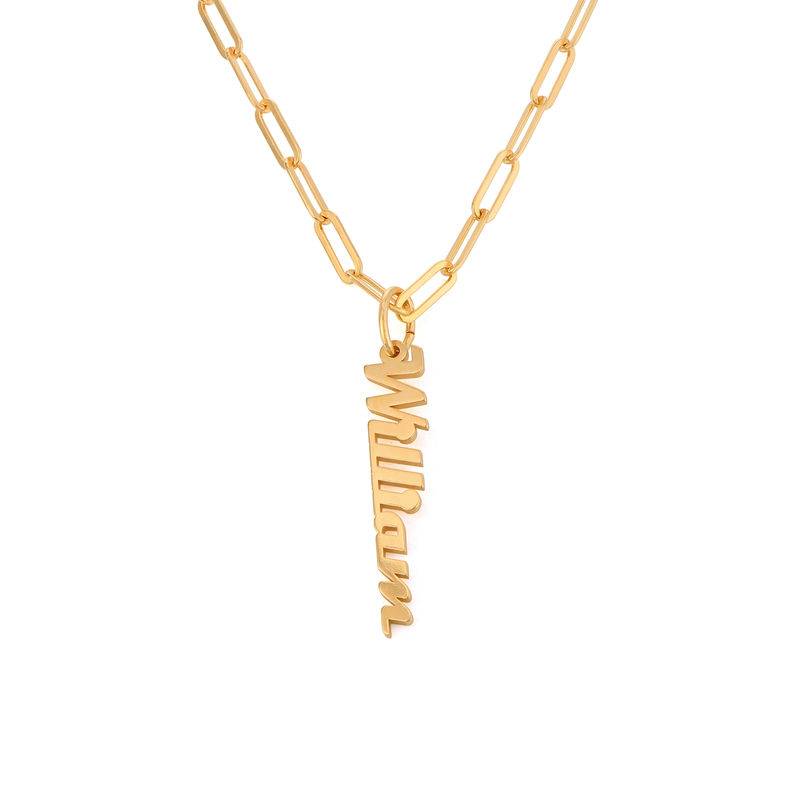 Chain Link Name Necklace in 18K  Gold Vermeil-1 product photo