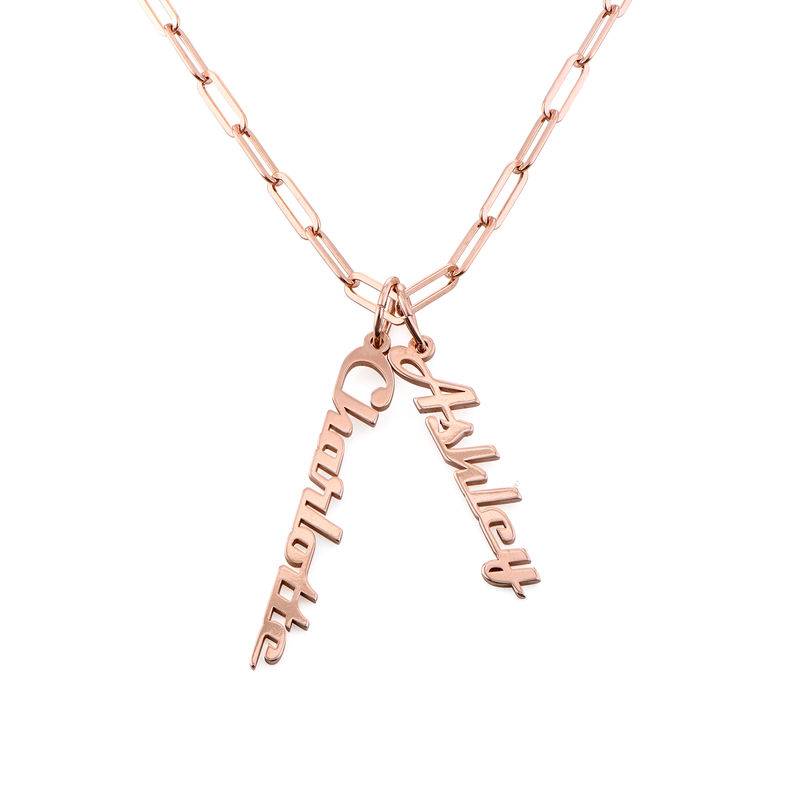 Chain Link Name Necklace in 18K Rose Gold Plating product photo