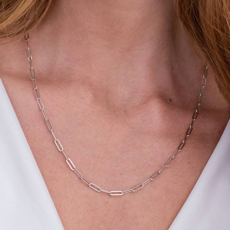 Chain Link Necklace in Sterling Silver-2 product photo