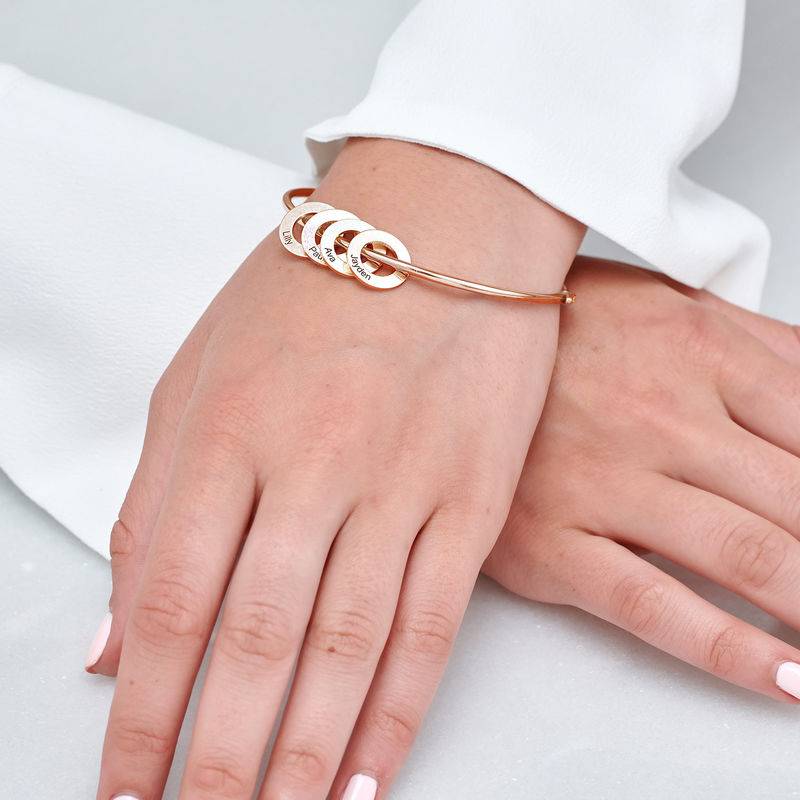Circle Charm for Bangle Bracelet in Rose Gold plating-3 product photo
