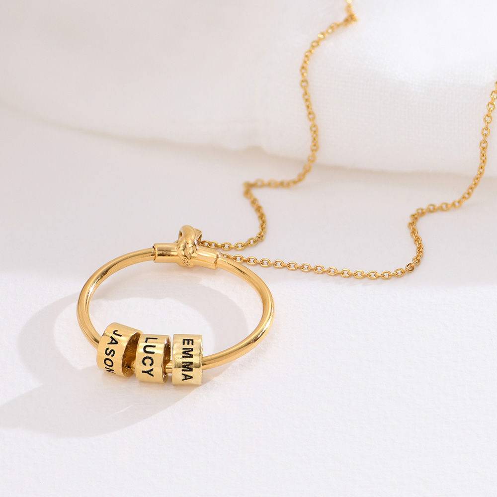 Linda Circle Pendant Necklace in 18k Gold Plating-3 product photo