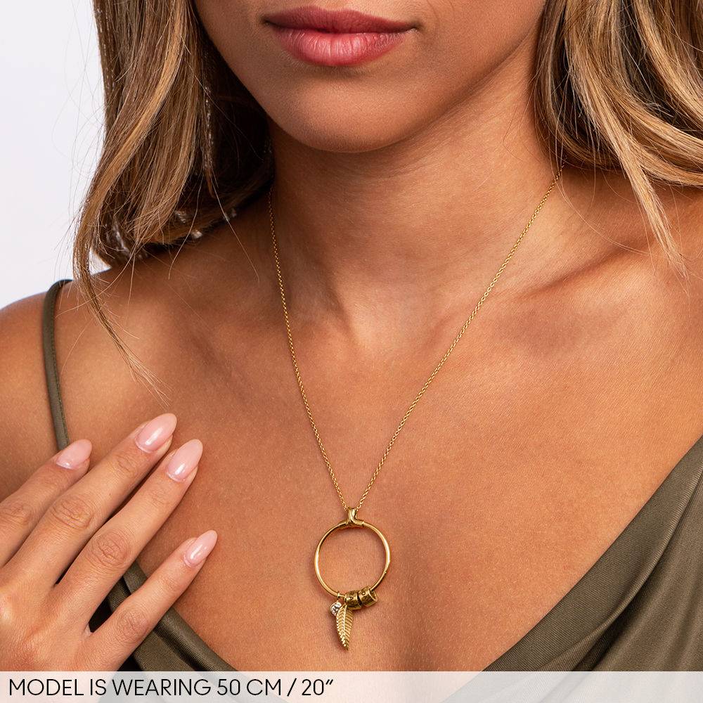 Linda Circle Pendant Necklace in 18k Gold Plating-1 product photo