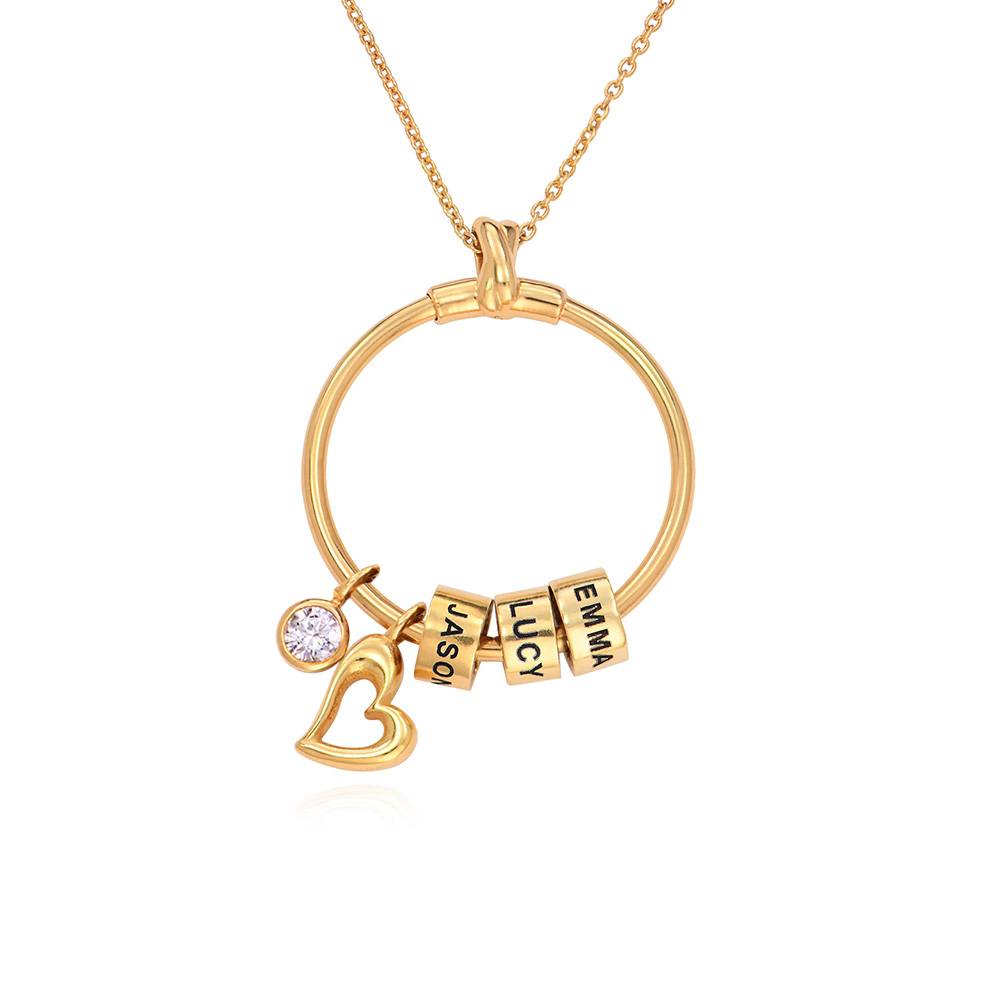Linda Circle Pendant Necklace in 18k Gold Plating product photo