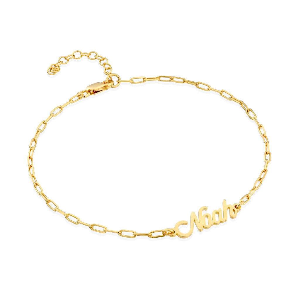 Costume Paperclip Name Bracelet/Anklet in Gold Plating product photo