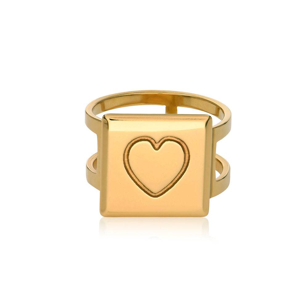 Cubic Ring in 18 Gold Vermeil-1 product photo