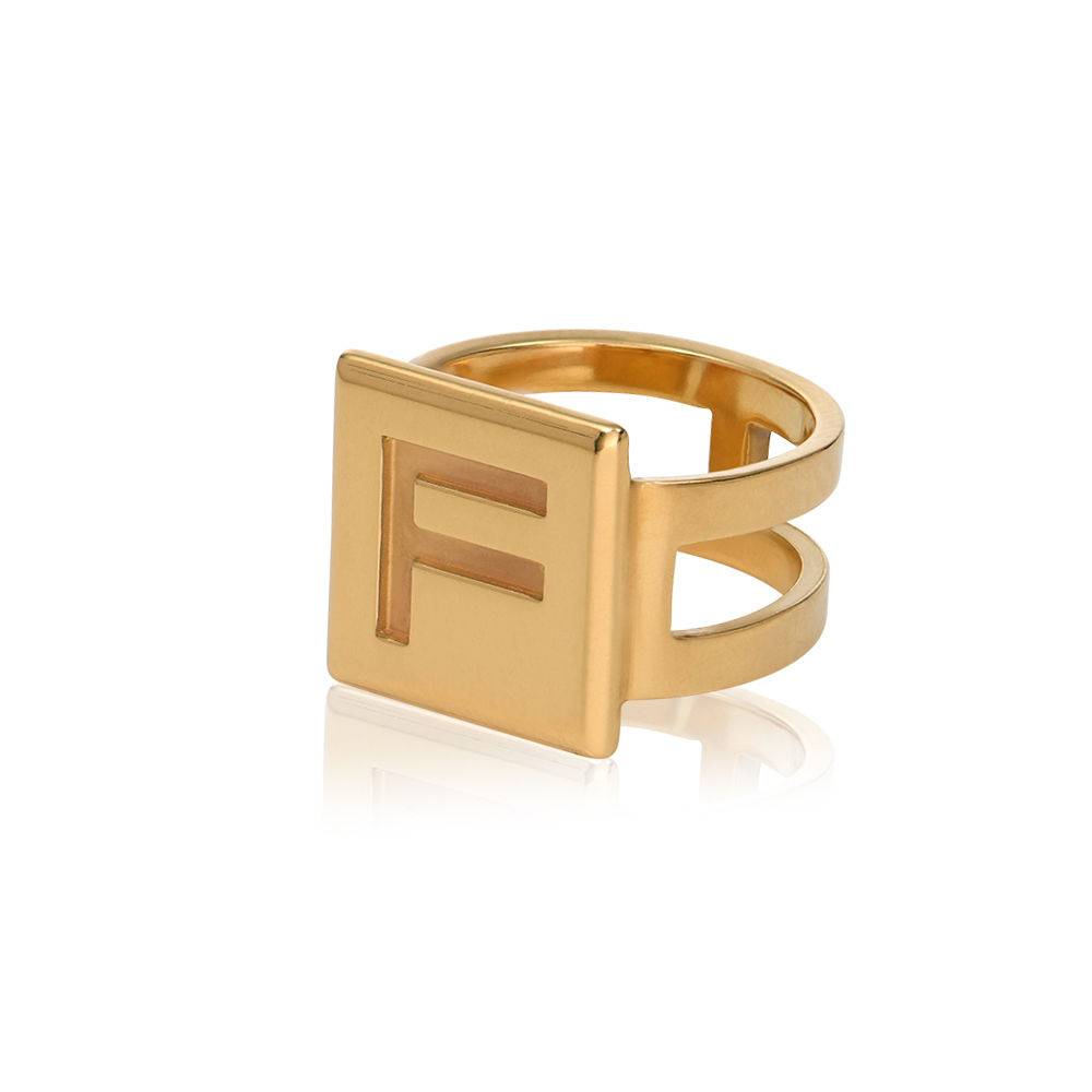 Cubic Ring in 18 Gold Vermeil-4 product photo
