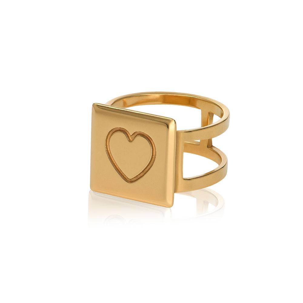 Cubic Ring in 18 Gold Vermeil-2 product photo