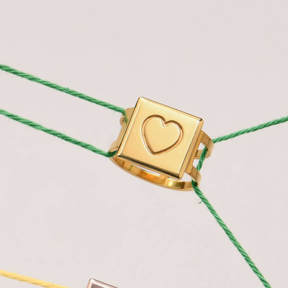Cubic Ring in 18 Gold Vermeil-5 product photo