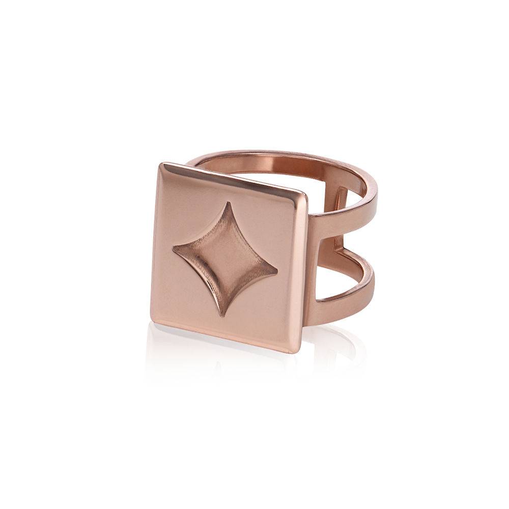 Cubic Ring in 18k Rose Gold Vermeil product photo