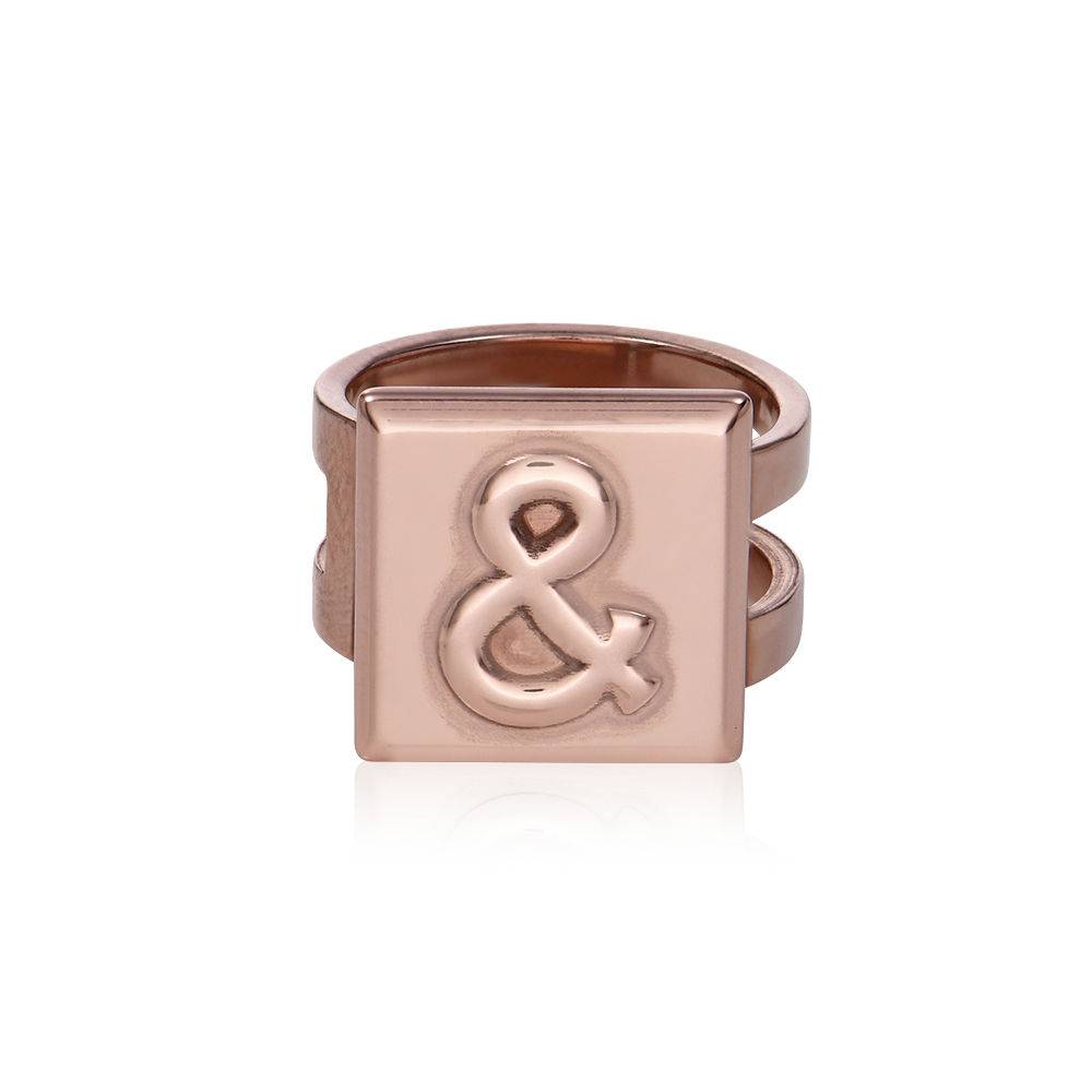 Cubic Ring in 18k Rose Gold Vermeil-3 product photo