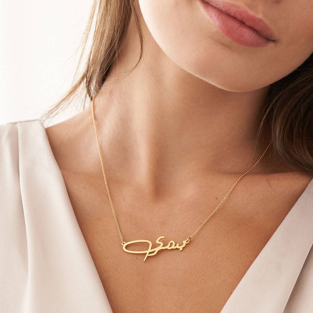 Custom Arabic Name Necklace in Gold Plating-3 product photo