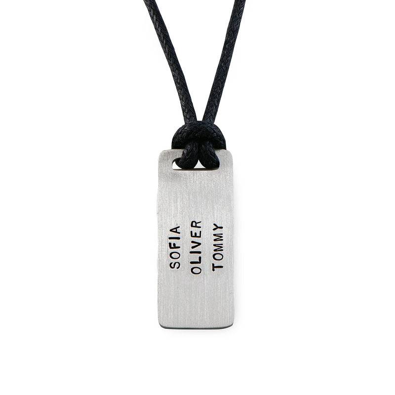 Custom Dog Tag Wax Cord Necklace for Men product photo