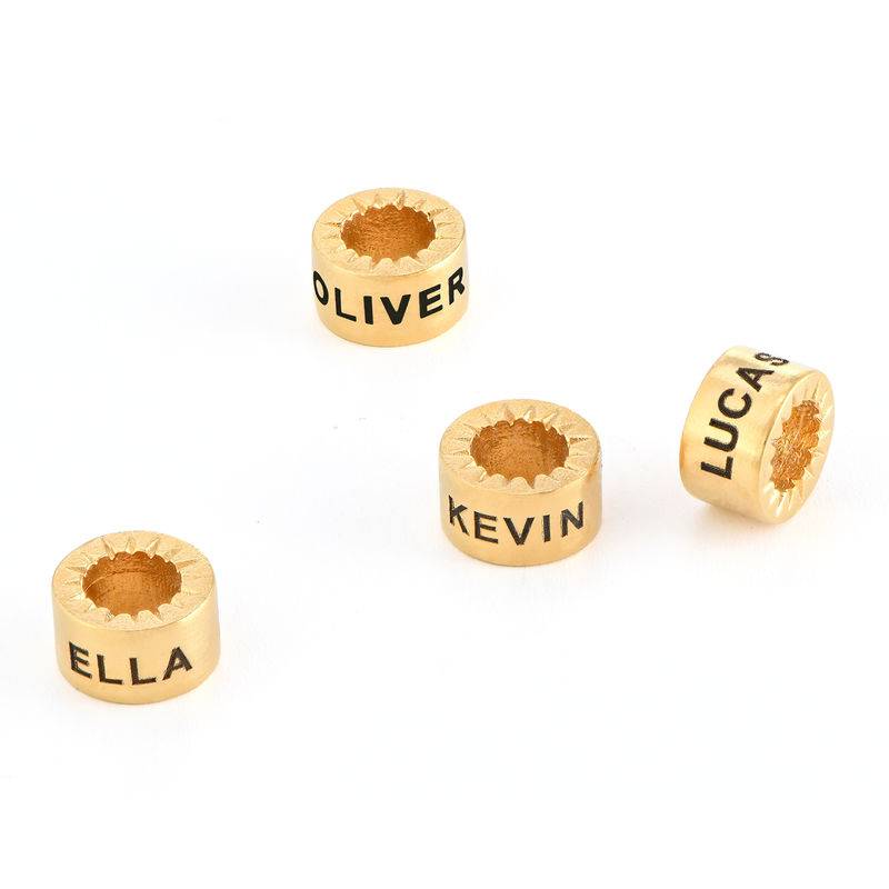 Custom Engraved Beads in 18K Gold Plating for Linda Jewelry product photo
