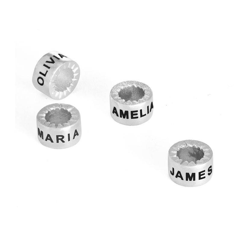 Custom Engraved Beads in Sterling Silver for Linda Jewelry product photo