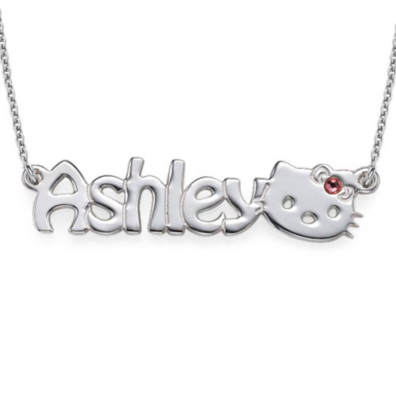 Girls Kitten Name Necklace product photo
