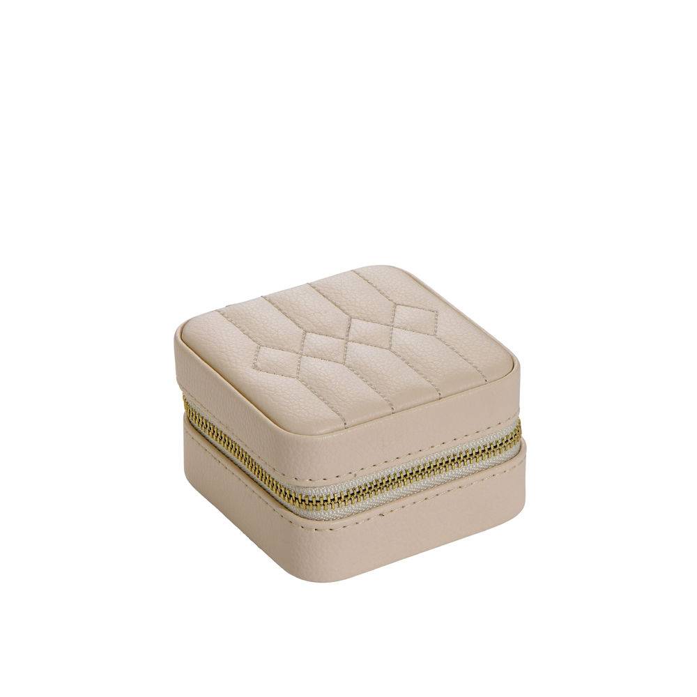 Dainty Jewelry Box in PU beige leather-3 product photo