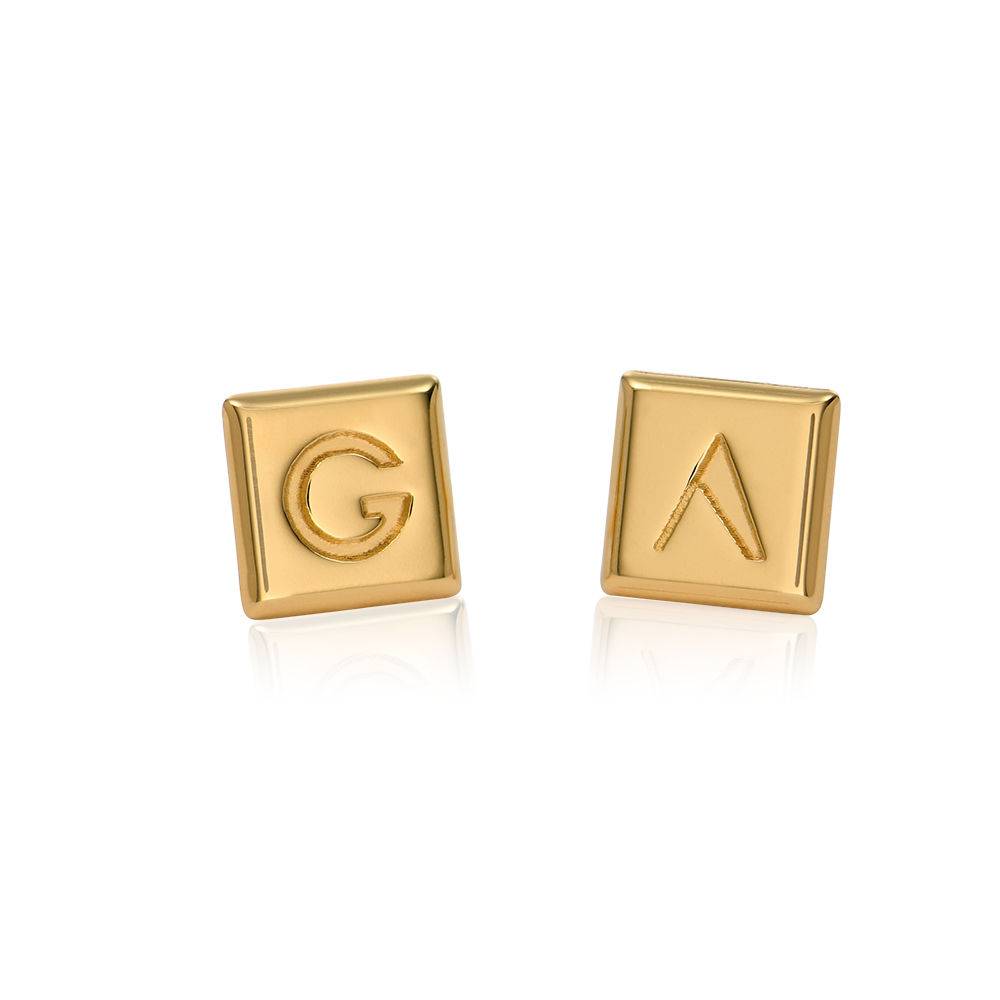 Dot Earrings in 18k Gold Vermeil-2 product photo