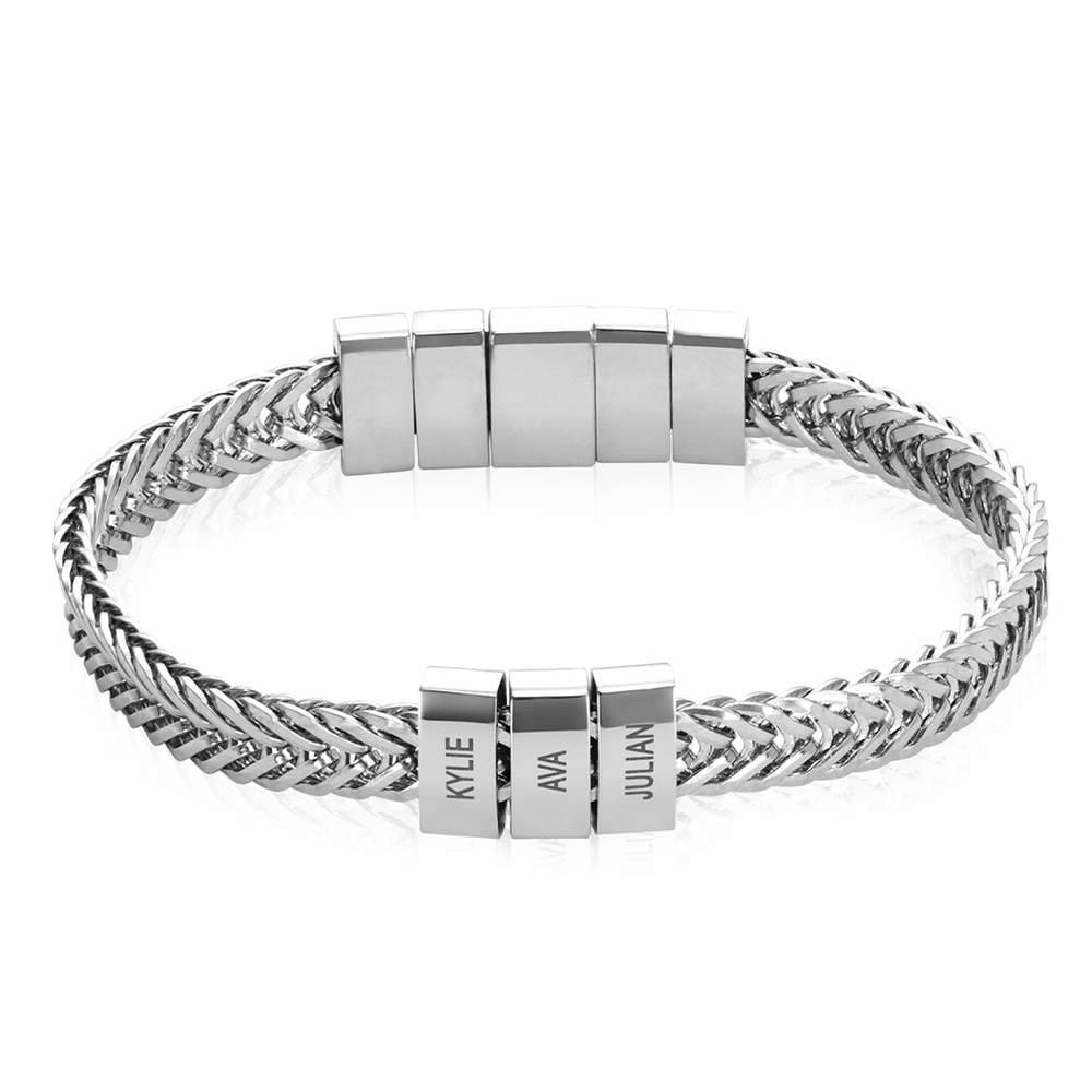 Elements Men's Beads Bracelet in Sterling Silver-2 product photo