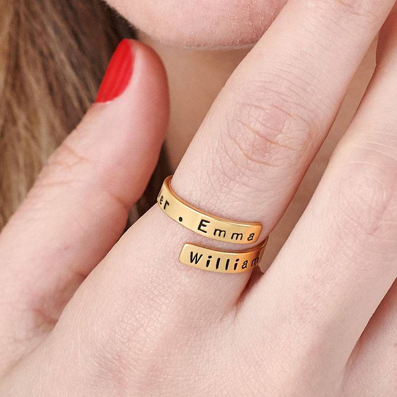 Engravable Ring Wrap in Gold Plating-7 product photo