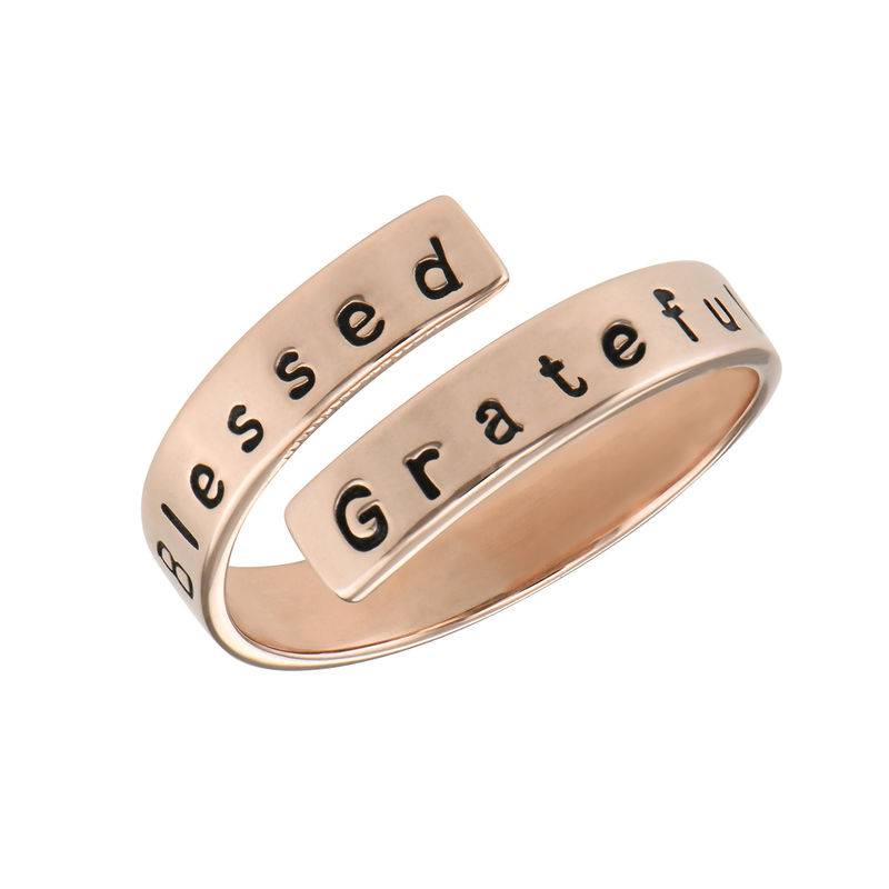 Engravable Ring Wrap in Rose Gold Plating-1 product photo