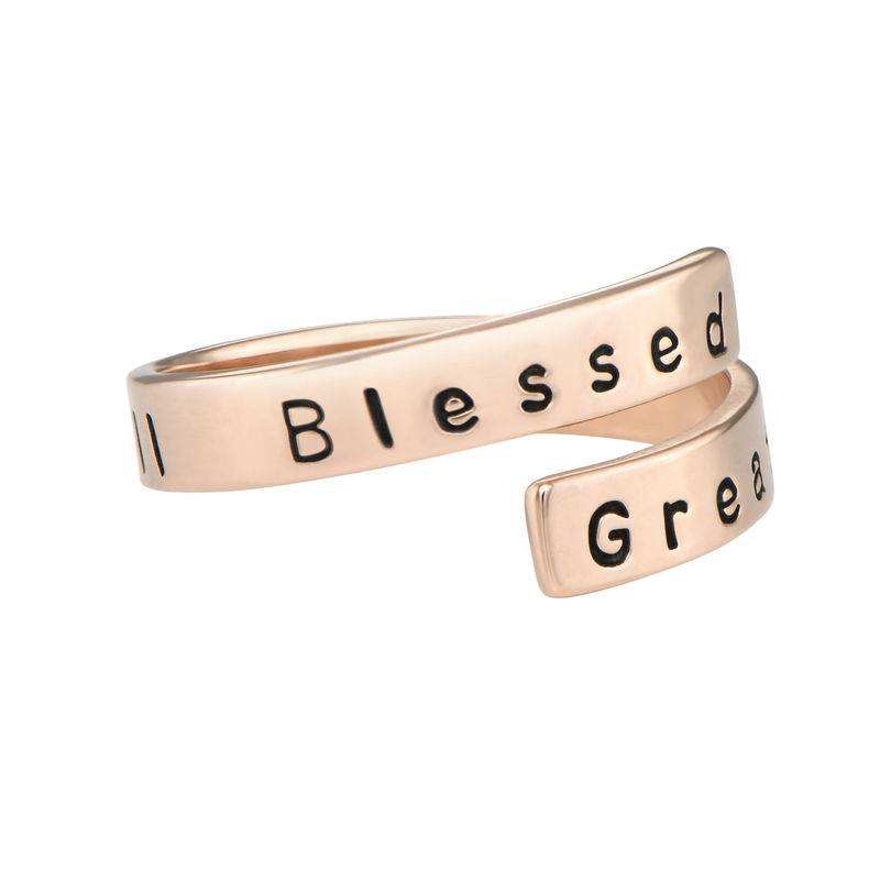 Engravable Ring Wrap in Rose Gold Plating-3 product photo