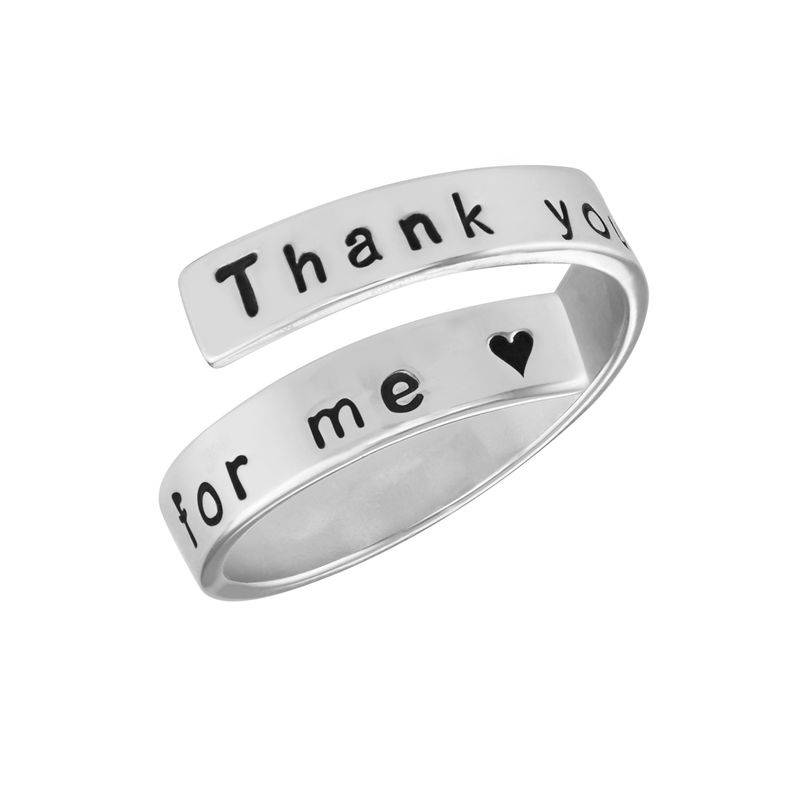 Engravable Ring Wrap in Sterling Silver-1 product photo
