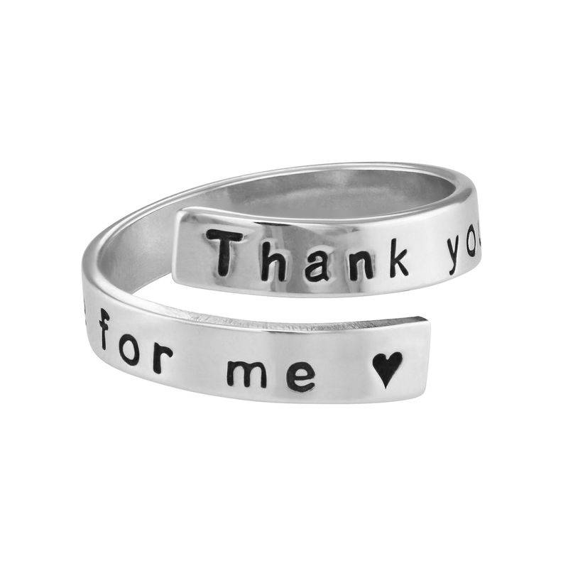 Engravable Ring Wrap in Sterling Silver-2 product photo