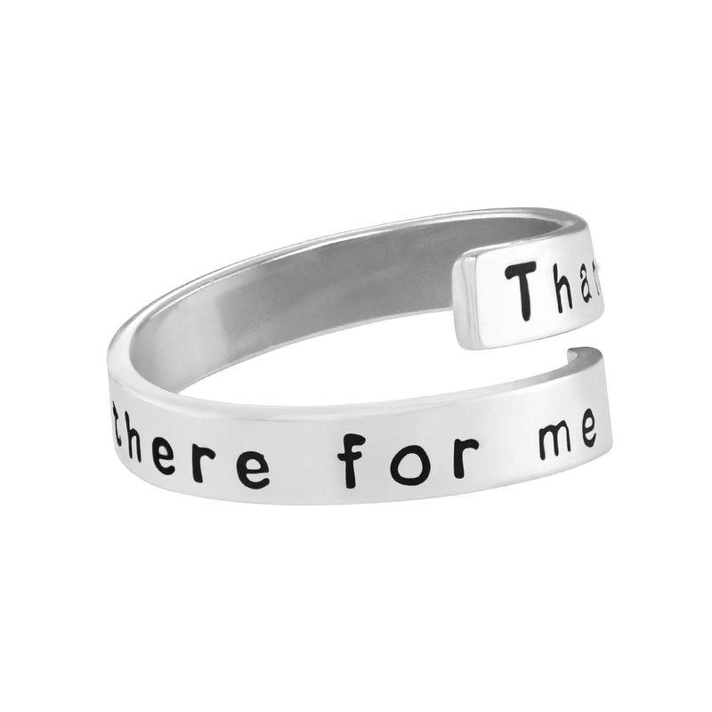 Engravable Ring Wrap in Sterling Silver-3 product photo