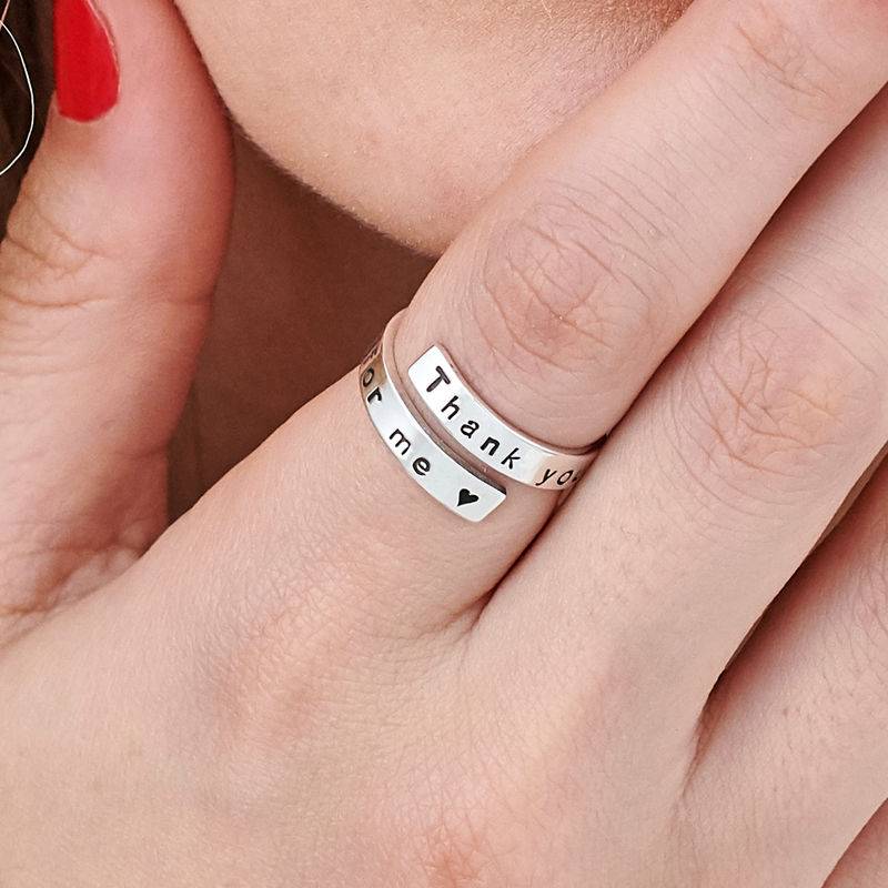 Engravable Ring Wrap in Sterling Silver-6 product photo