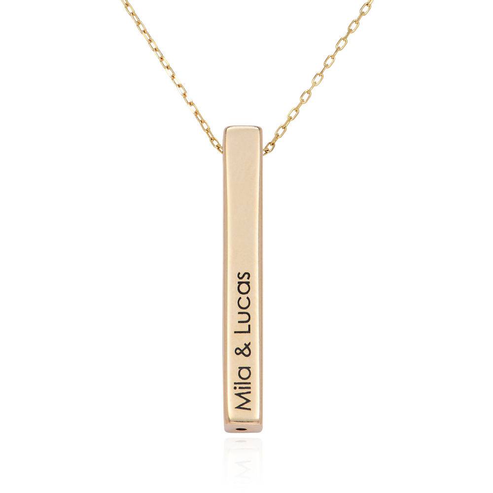 Totem 3D Bar Necklace in 10k Gold-1 product photo