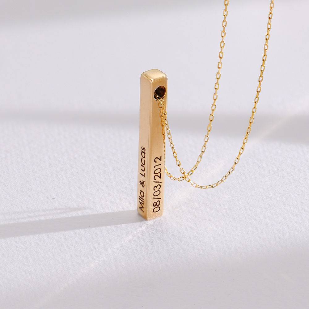 Totem 3D Bar Necklace in 10k Gold product photo