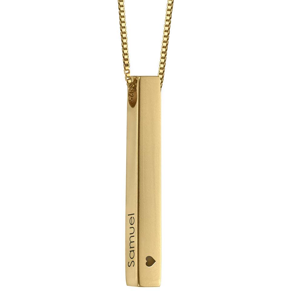 Totem 3D Bar Necklace in 18k Gold Plating-3 product photo
