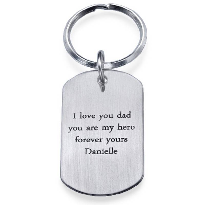 Engraved Dog Tag Keychain for Men-3 product photo