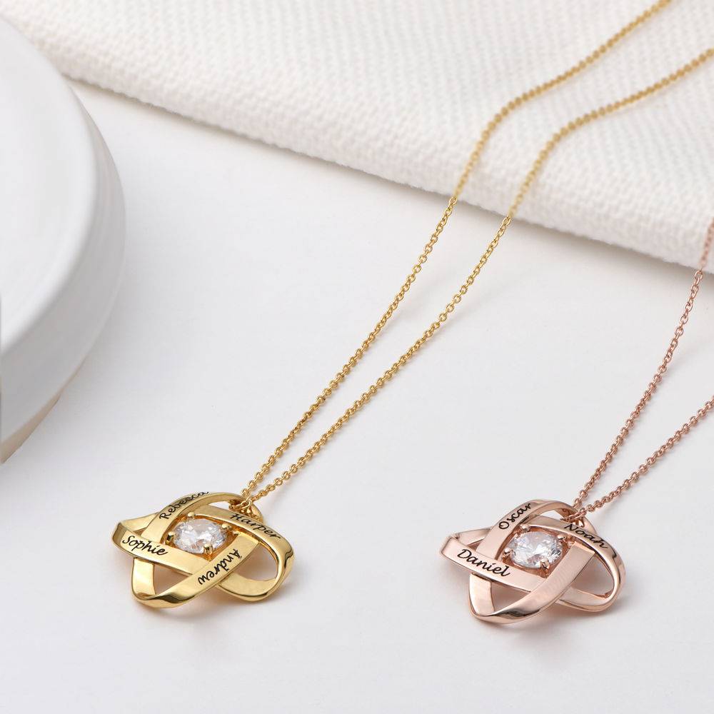 Galaxy Necklace with Cubic Zirconia in 18k Rose Gold Plating-2 product photo