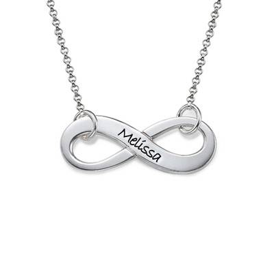 Personalized Sterling Silver Infinity Necklace-1 product photo