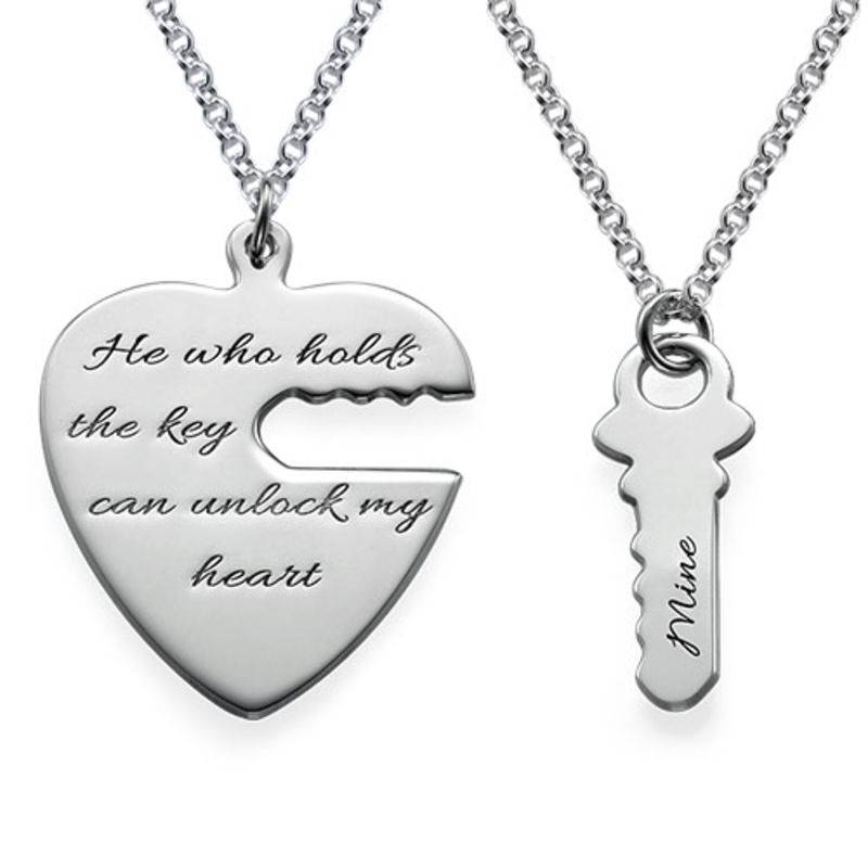 Engraved Key to My Heart Necklace-1 product photo