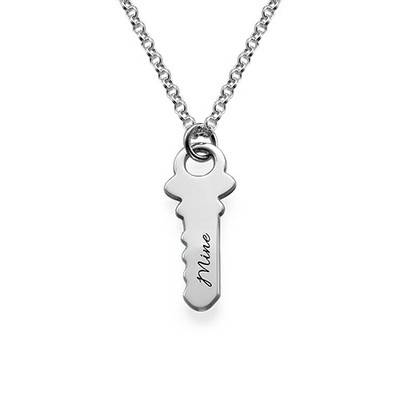 Engraved Key to My Heart Necklace-3 product photo