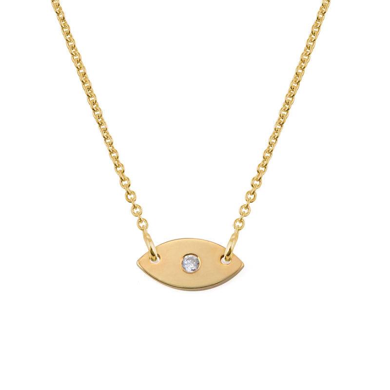Evil Eye Dainty Necklace in Gold Plating-1 product photo