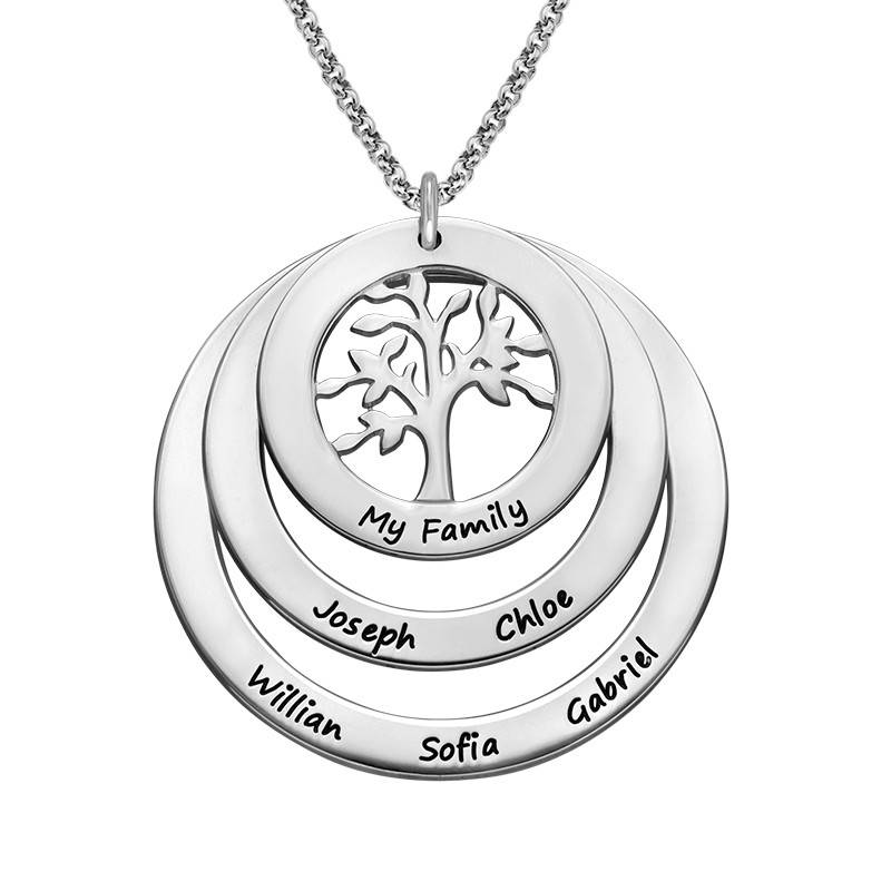 Family Circle Necklace with Hanging Family Tree-1 product photo