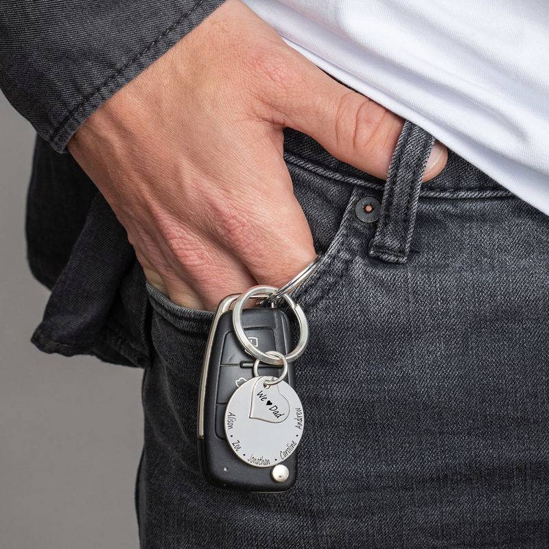 Family Forever Engraved Keychain-1 product photo