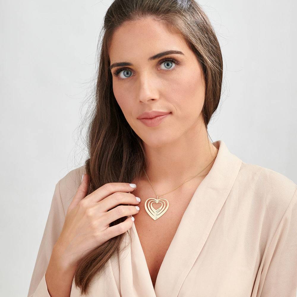 Family Hearts necklace in 10K Gold-3 product photo